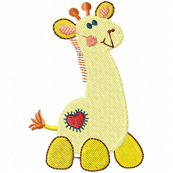 Giraffe Embroidery Design 8